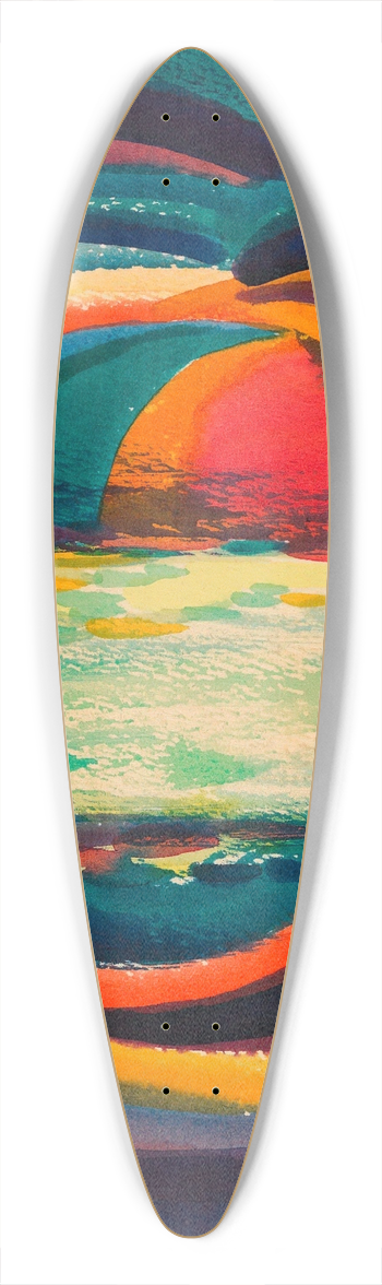 Karl Wiener - Ohne Titel 39.3 inch art pintail longboard deck