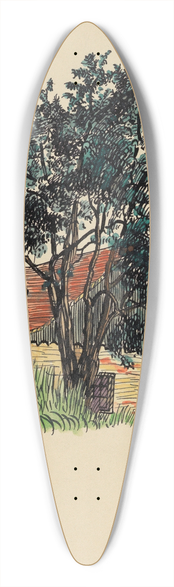Karl Wiener - Ohne Titel (Bauernhaus) 39.3 inch art pintail longboard deck