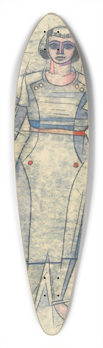 Karl Wiener - Ohne Titel (Einzelfigur) 39.3 inch art pintail longboard deck