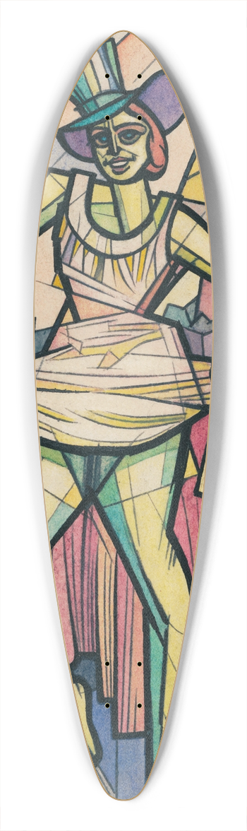 Karl Wiener - Ohne Titel (Frauenfigur) 39.3 inch art pintail longboard deck