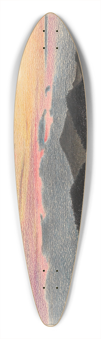 Karl Wiener - Ohne Titel (Naturstudie) I 39.3 inch art pintail longboard deck