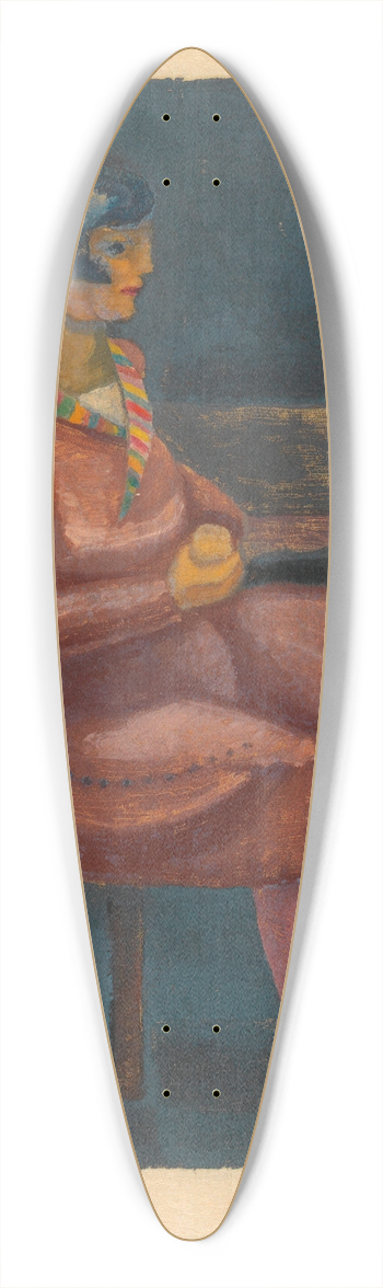 Karl Wiener - Ohne Titel (sitzende Frau) 39.3 inch art pintail longboard deck