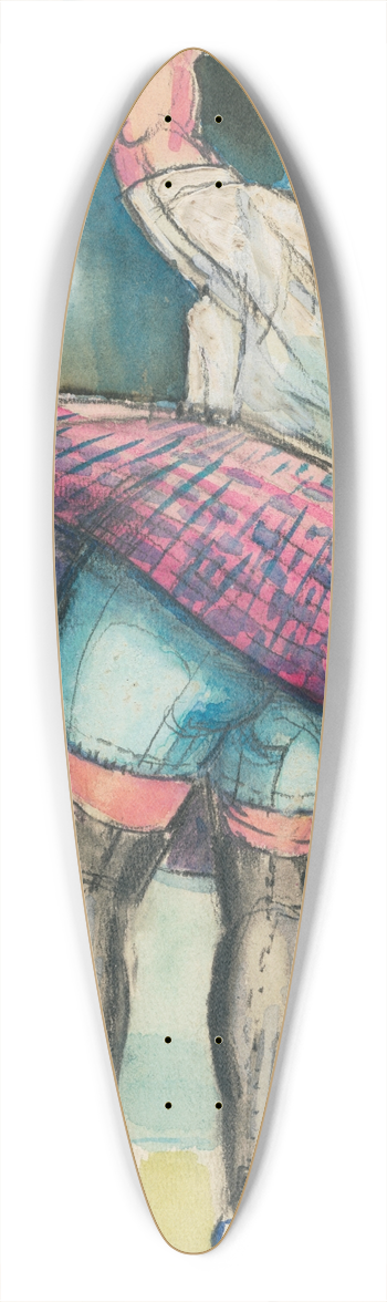 Karl Wiener - Ohne Titel (tanzende Frau) 39.3 inch art pintail longboard deck