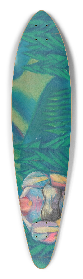 Karl Wiener - Ohne V 39.3 inch art pintail longboard deck