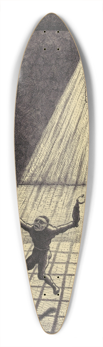 Karl Wiener - The madman 39.3 inch art pintail longboard deck