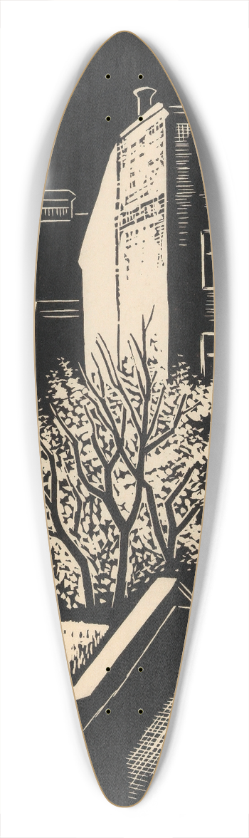 Karl Wiener - Vorstadtfrhling 39.3 inch art pintail longboard deck