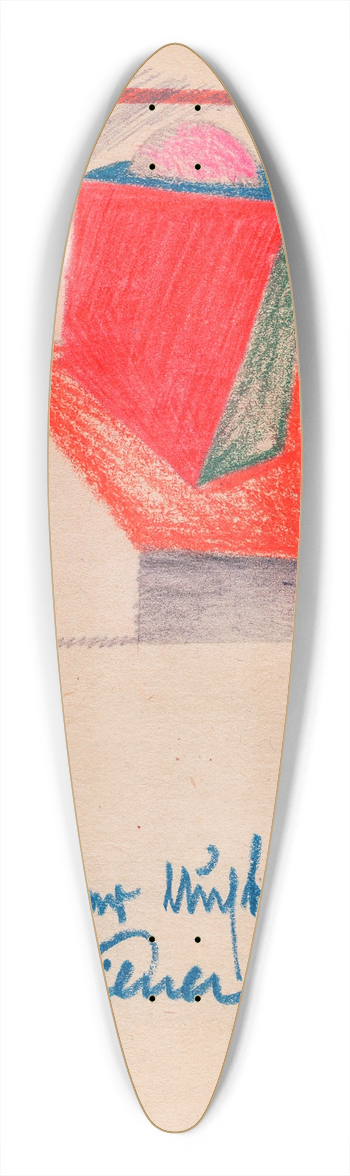 Karl Wiener - Wrfeliger Aufbau 39.3 inch art pintail longboard deck