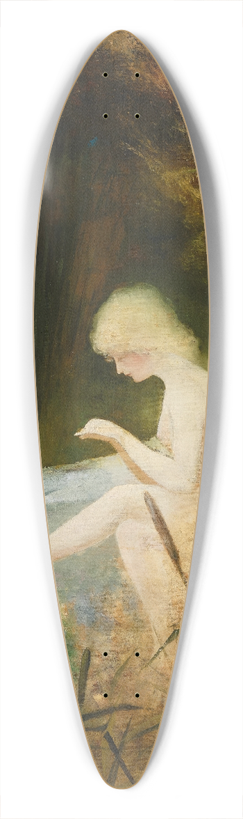Karl Wilhelm Diefenbach - A Girl On The Shore 39.3 inch art pintail longboard deck