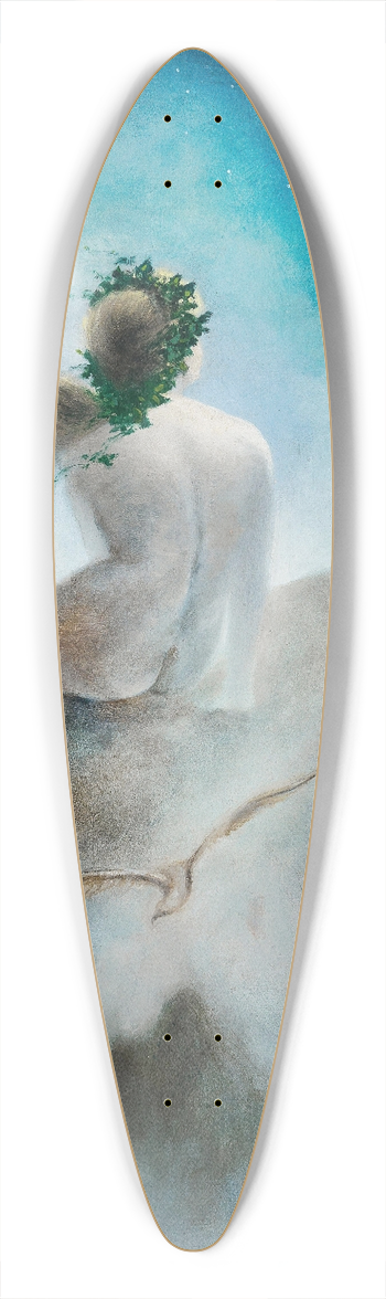 Karl Wilhelm Diefenbach - Asking The Stars 39.3 inch art pintail longboard deck
