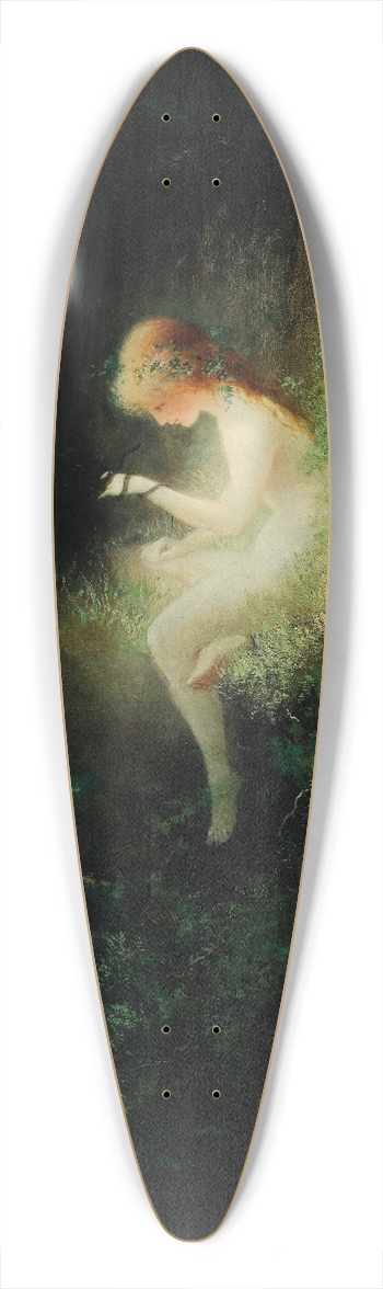 Karl Wilhelm Diefenbach - Girl Holding A Snake  Innocence 39.3 inch art pintail longboard deck