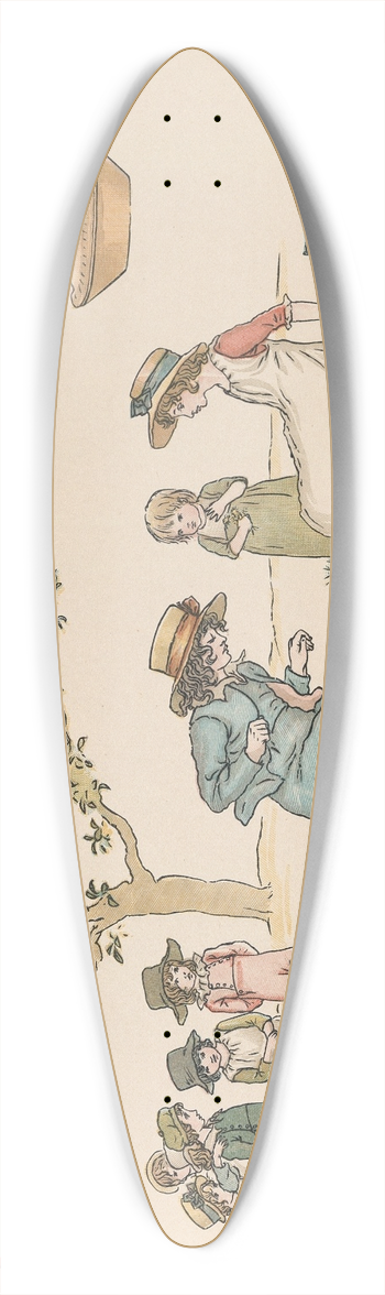 Kate Greenaway - A Apple Pie Pl 09 39.3 inch art pintail longboard deck