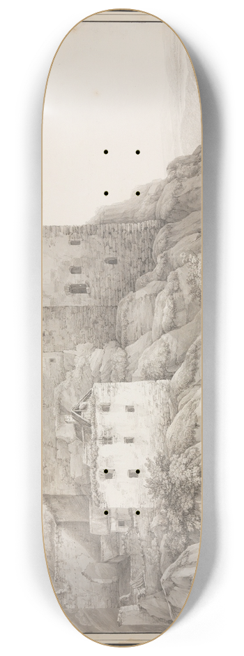 Christian Georg Schtz the Younger - The Ruin of Liebenstein Castle near Bornhofen am Rhein, Seen from the North-West 8.25 inch art skate deck