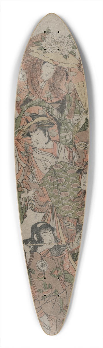 Katsukawa Shun'ei - Iwai Hanshiro IV in a Dance of Seven Changes 39.3 inch art pintail longboard deck