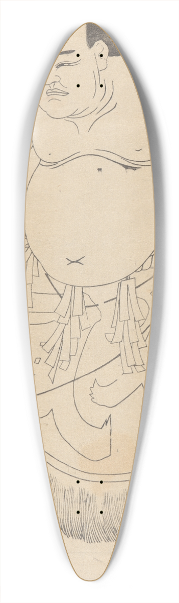 Katsukawa Shun'ei - Wrestler 39.3 inch art pintail longboard deck