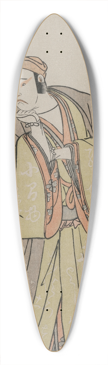 Katsukawa Shunk - Ichikawa Yaozo II as an Itinerant Peddler 39.3 inch art pintail longboard deck