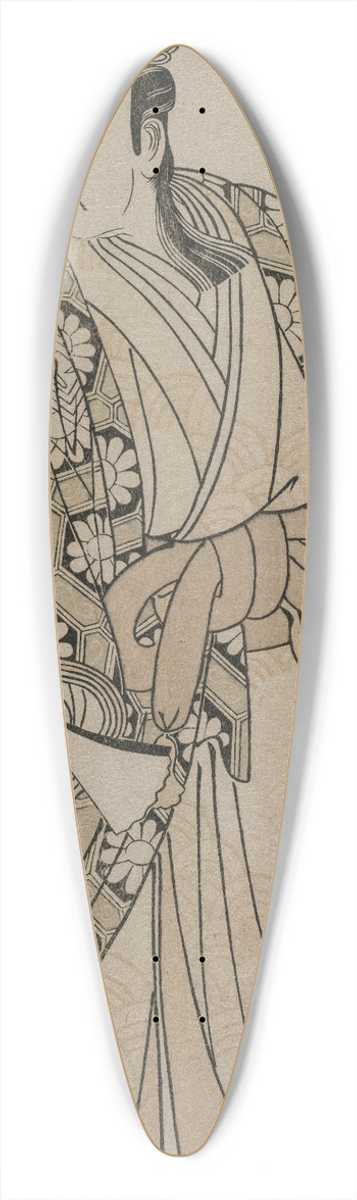 Katsukawa Shunsen - Ichikawa Monnosuke II as a Lord 39.3 inch art pintail longboard deck
