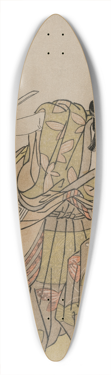 Katsukawa Shunsh - Ichikawa Monnosuke II as Soga no Goro 39.3 inch art pintail longboard deck