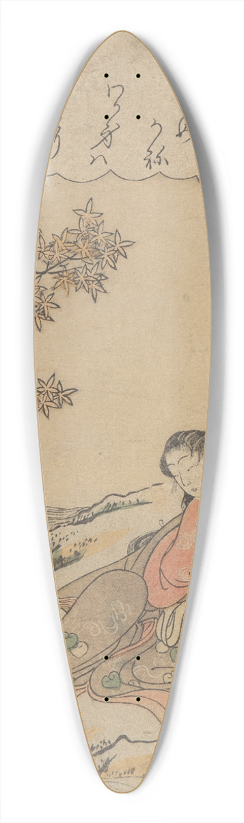 Katsukawa Shunsh - Katsukawa, Woman beside Stream 39.3 inch art pintail longboard deck