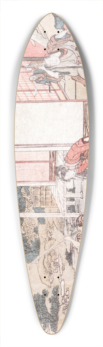Katsushika Hokusai - Act VII 39.3 inch art pintail longboard deck