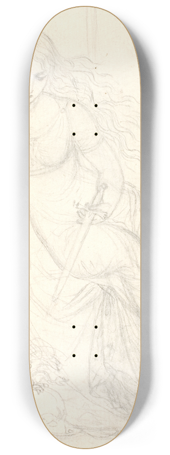 Christian Gottlieb Kratzenstein-Stub - Siddende kvinde med et svrd i venstre hnd 8.25 inch art skate deck