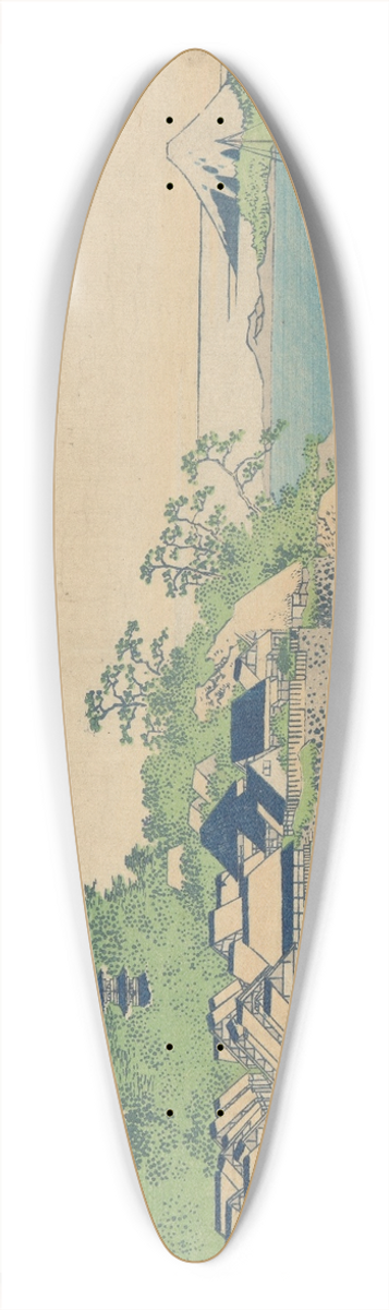 Katsushika Hokusai - Enoshima in Sagami Province (Ssh Enoshima) 39.3 inch art pintail longboard deck