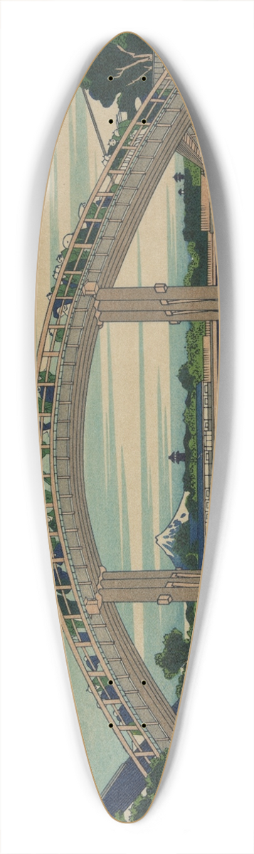 Katsushika Hokusai - Fukagawa mannenbashi sita 39.3 inch art pintail longboard deck