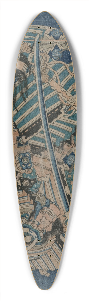 Katsushika Hokusai - Kamakura no Gengoro Seizing Torinoumi Tasaburo 39.3 inch art pintail longboard deck