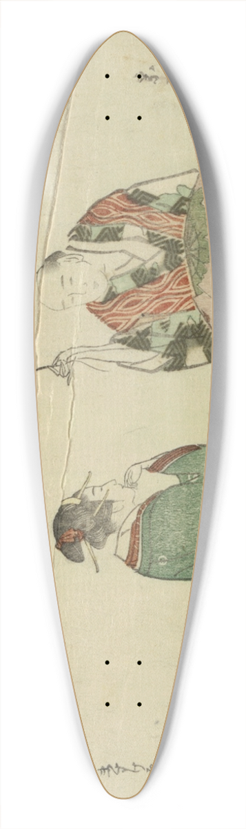 Katsushika Hokusai - Kasanui 39.3 inch art pintail longboard deck