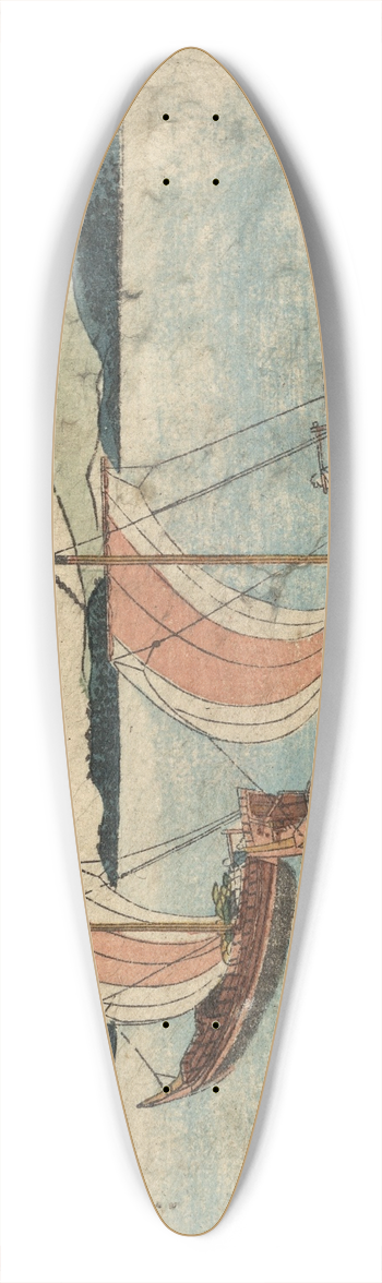 Katsushika Hokusai - Maisaka 39.3 inch art pintail longboard deck