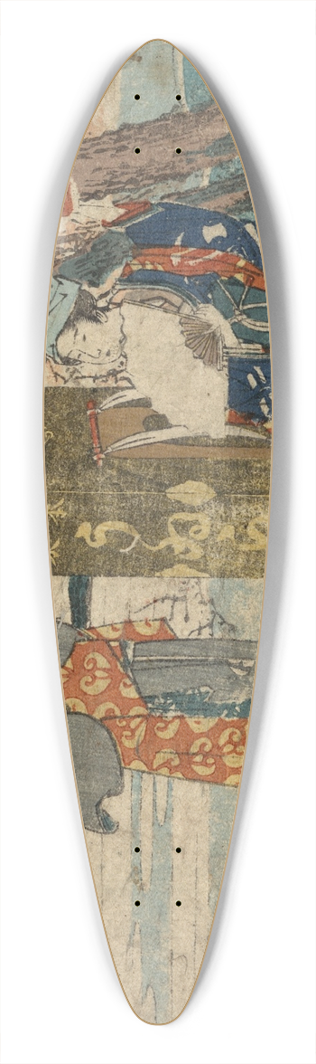 Katsushika Hokusai - Odawara 39.3 inch art pintail longboard deck