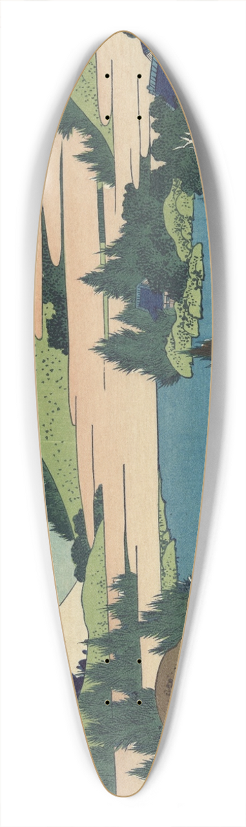 Katsushika Hokusai - Ssh hakone kosui 39.3 inch art pintail longboard deck