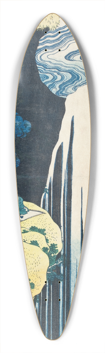 Katsushika Hokusai - The Amida Falls in the Far Reaches of the Kisokaid Road 39.3 inch art pintail longboard deck