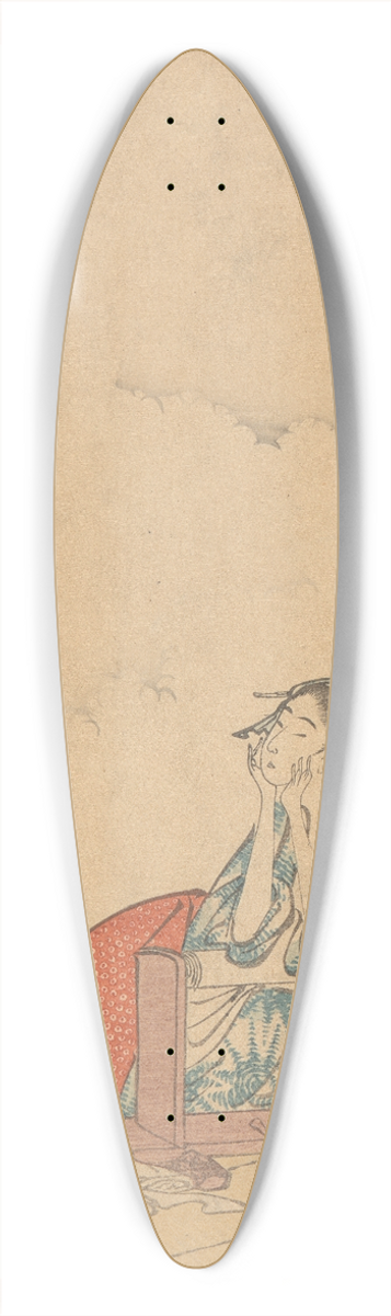 Katsushika Hokusai - Woman and Boy with Melon Plant 39.3 inch art pintail longboard deck