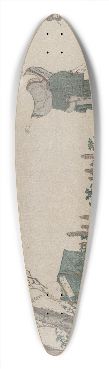 Katsushika Hokusai - Women Distracting a Child whose Kite is caught in a Tree 39.3 inch art pintail longboard deck