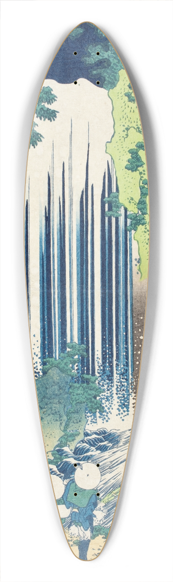 Katsushika Hokusai - Yr Falls in Mino Province 39.3 inch art pintail longboard deck
