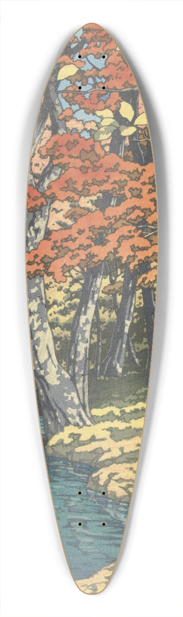 Kawase Hasui - Autumn In Oirase 39.3 inch art pintail longboard deck