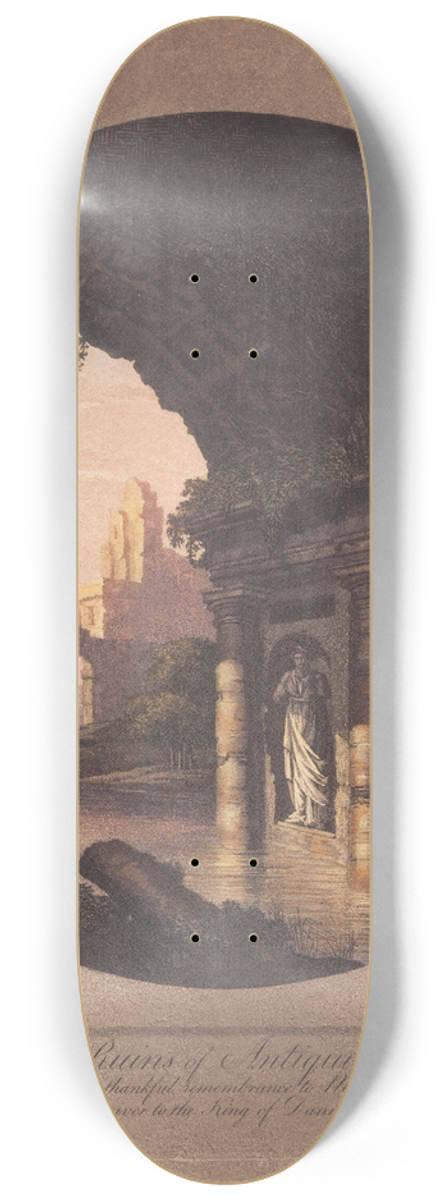 Christian Heinrich Grosch - Ruins of Antiquity. Dedicated to Clemens 8.25 inch art skate deck