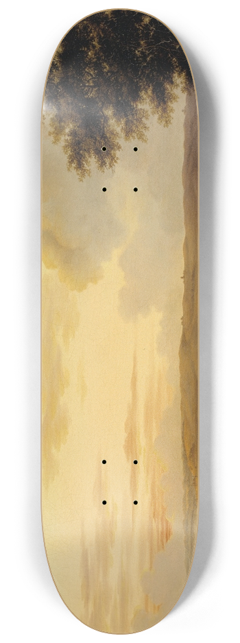Christian Heinrich Grosch - Sjllandsk landskab, aften 8.25 inch art skate deck