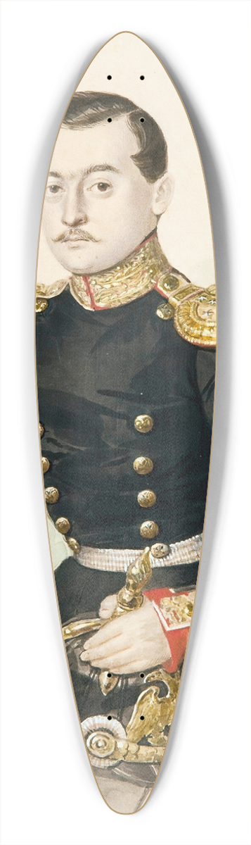 Kazimir Antonovich Yasevich - Portrait Of An Officer 39.3 inch art pintail longboard deck