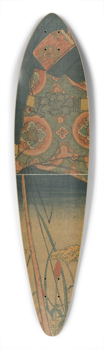 Keisai Eisen - Agebshi o naosu musume 39.3 inch art pintail longboard deck