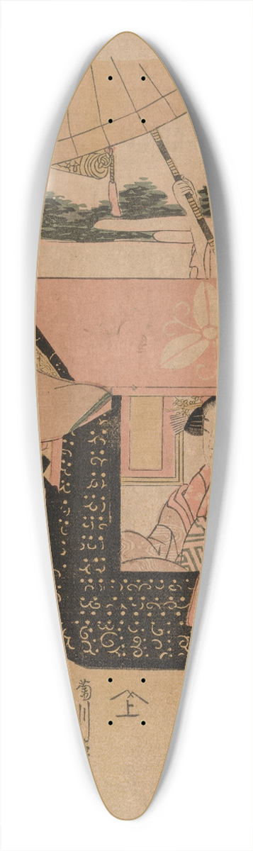 Kikukawa Eizan - No Title 39.3 inch art pintail longboard deck