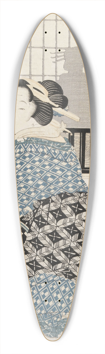Kikukawa Eizan - Untitled 39.3 inch art pintail longboard deck
