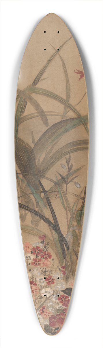 Kitagawa Ssetsu - Summer Flowers II 39.3 inch art pintail longboard deck