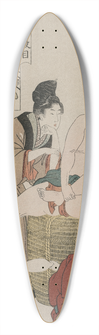 Kitagawa Utamaro - Chushingura: Act X of The Storehouse of Loyalty 39.3 inch art pintail longboard deck