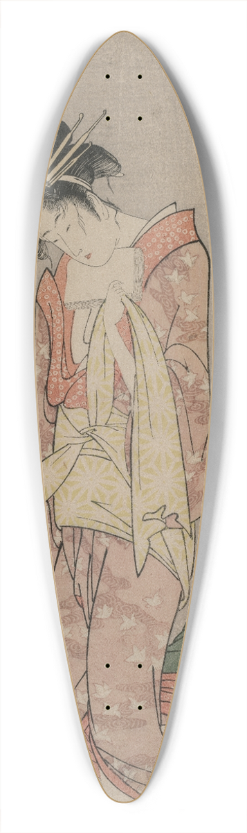 Kitagawa Utamaro - Hanagi of giya from the series Picture Puzzles 39.3 inch art pintail longboard deck
