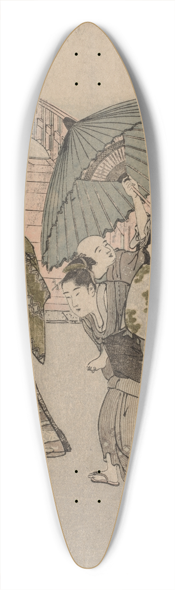 Kitagawa Utamaro - No Title 39.3 inch art pintail longboard deck