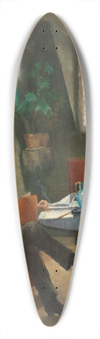 Kitty Kielland - Arne Garborg visiting the Artists Studio in Paris 39.3 inch art pintail longboard deck