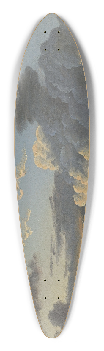 Knud Baade - Cloud Study 39.3 inch art pintail longboard deck