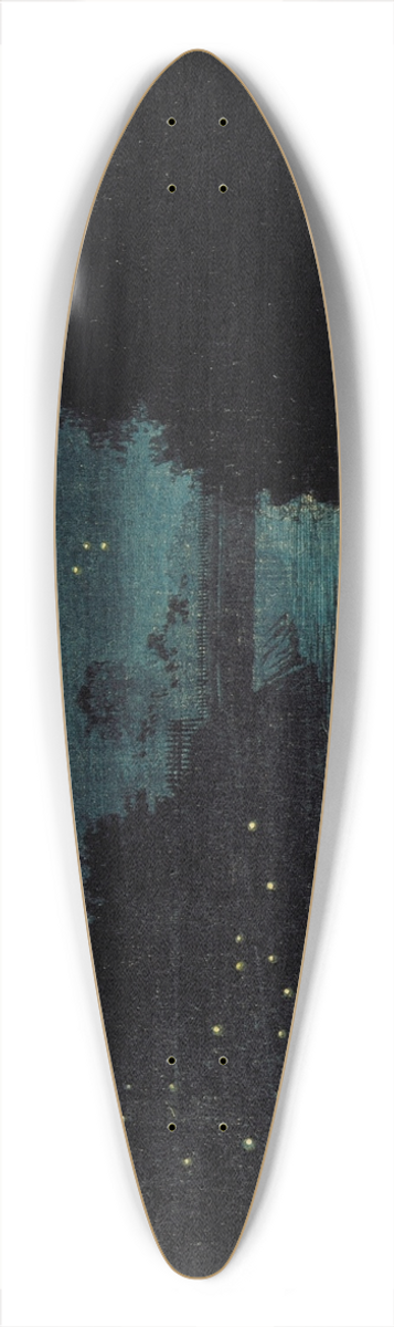 Kobayashi Kiyochika - Fireflies at Ochanomizu 39.3 inch art pintail longboard deck