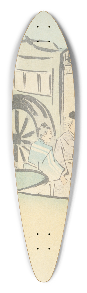 Kobayashi Kiyochika - Lady Sei Shnagon 39.3 inch art pintail longboard deck